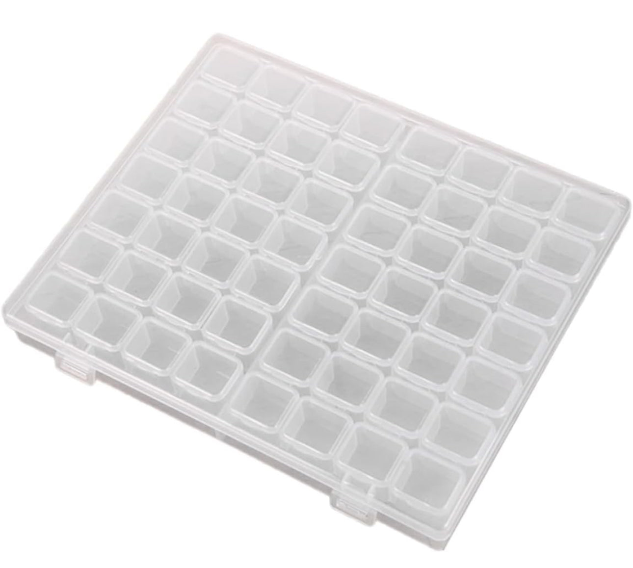 Clear plastic organizer.