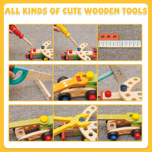 Wooden Kids Simulation Toolbox – 34 Piece Set