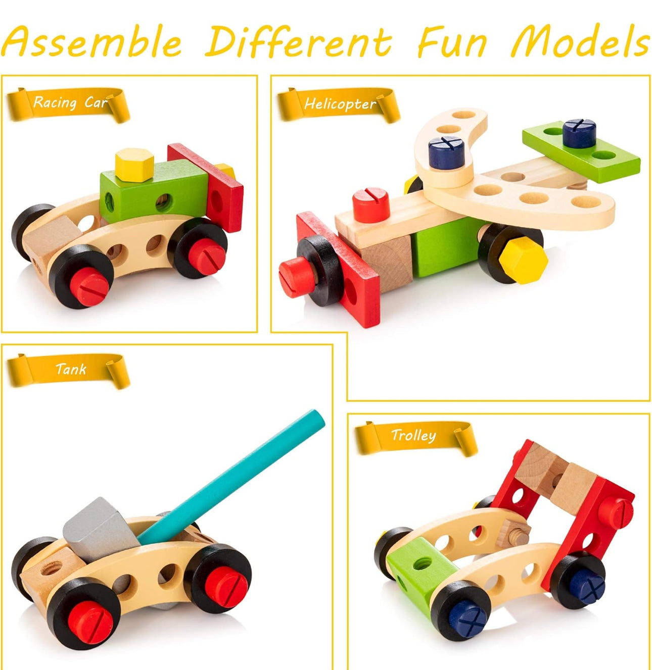 Wooden Kids Simulation Toolbox – 34 Piece Set