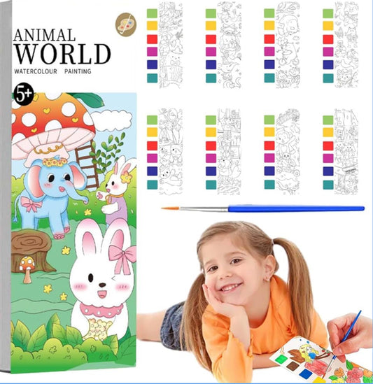 Watercolor Paint Books - Animal World